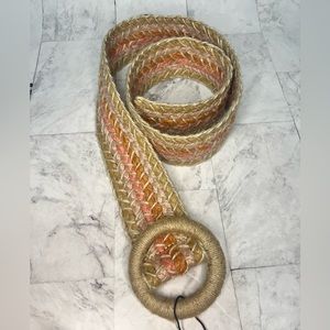 NWOT Zara Braided Jute Belt
